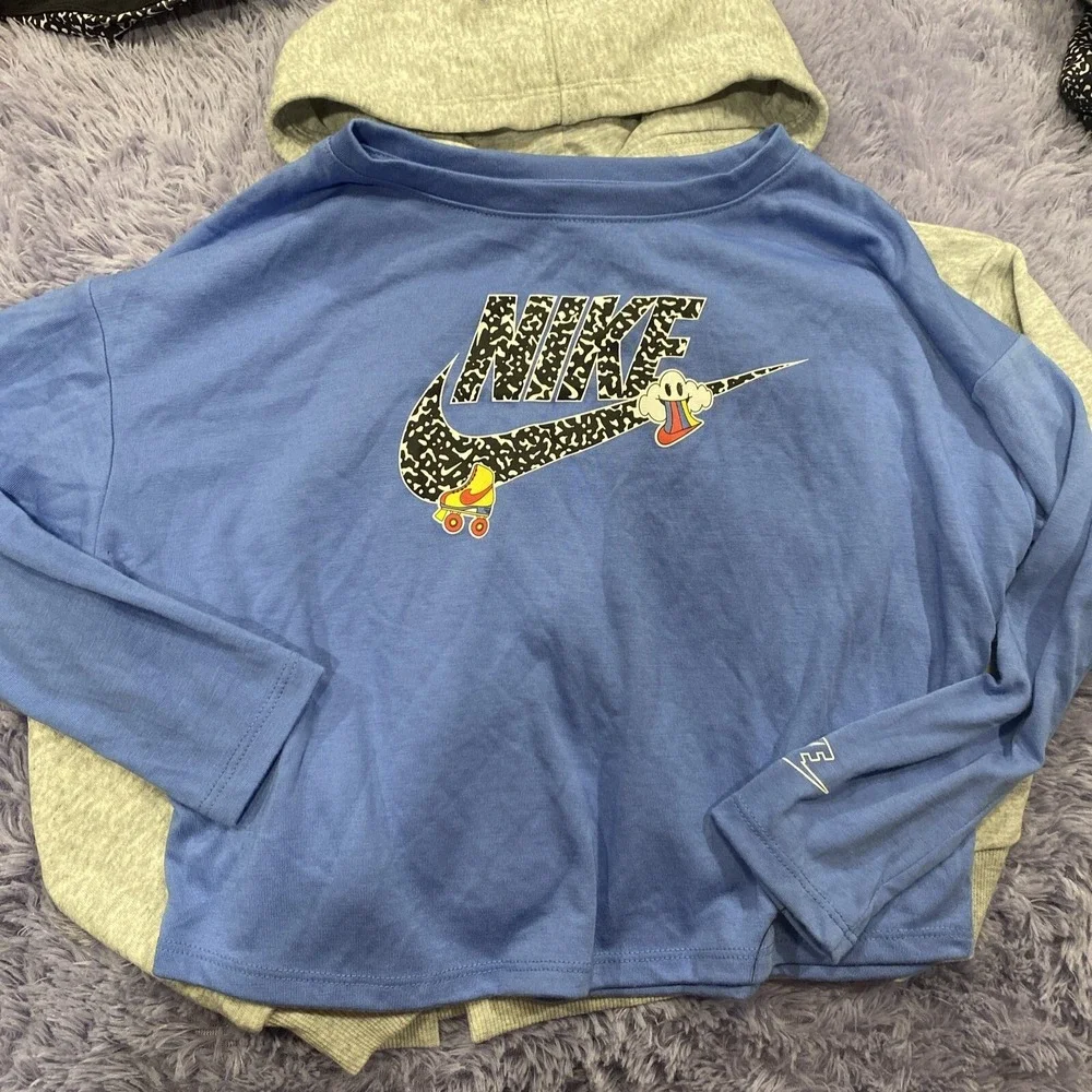 NWT Nike Girl's Cropped Sweatshirt ,‎ T-shirt & Leggings 3pc Set Size 6x